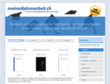 Tablet Screenshot of meinediplomarbeit.ch